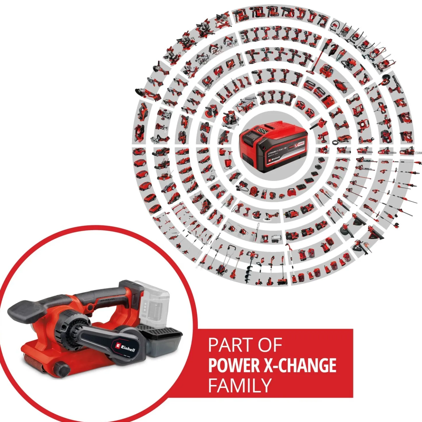 Levigatrice a nastro Einhell TP-BS 18/457 Li BL 18 V - Solo