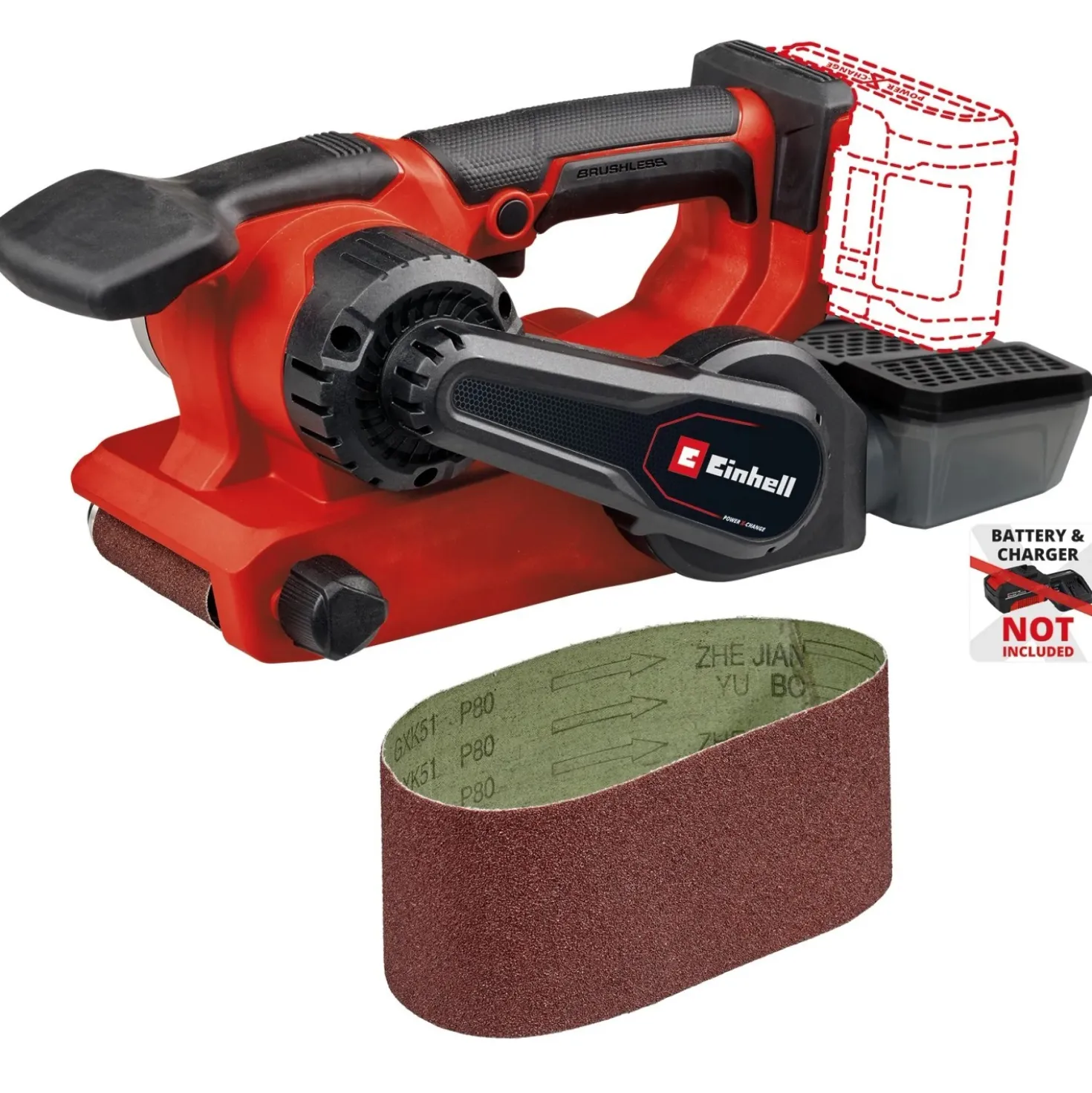 Levigatrice a nastro Einhell TP-BS 18/457 Li BL 18 V - Solo