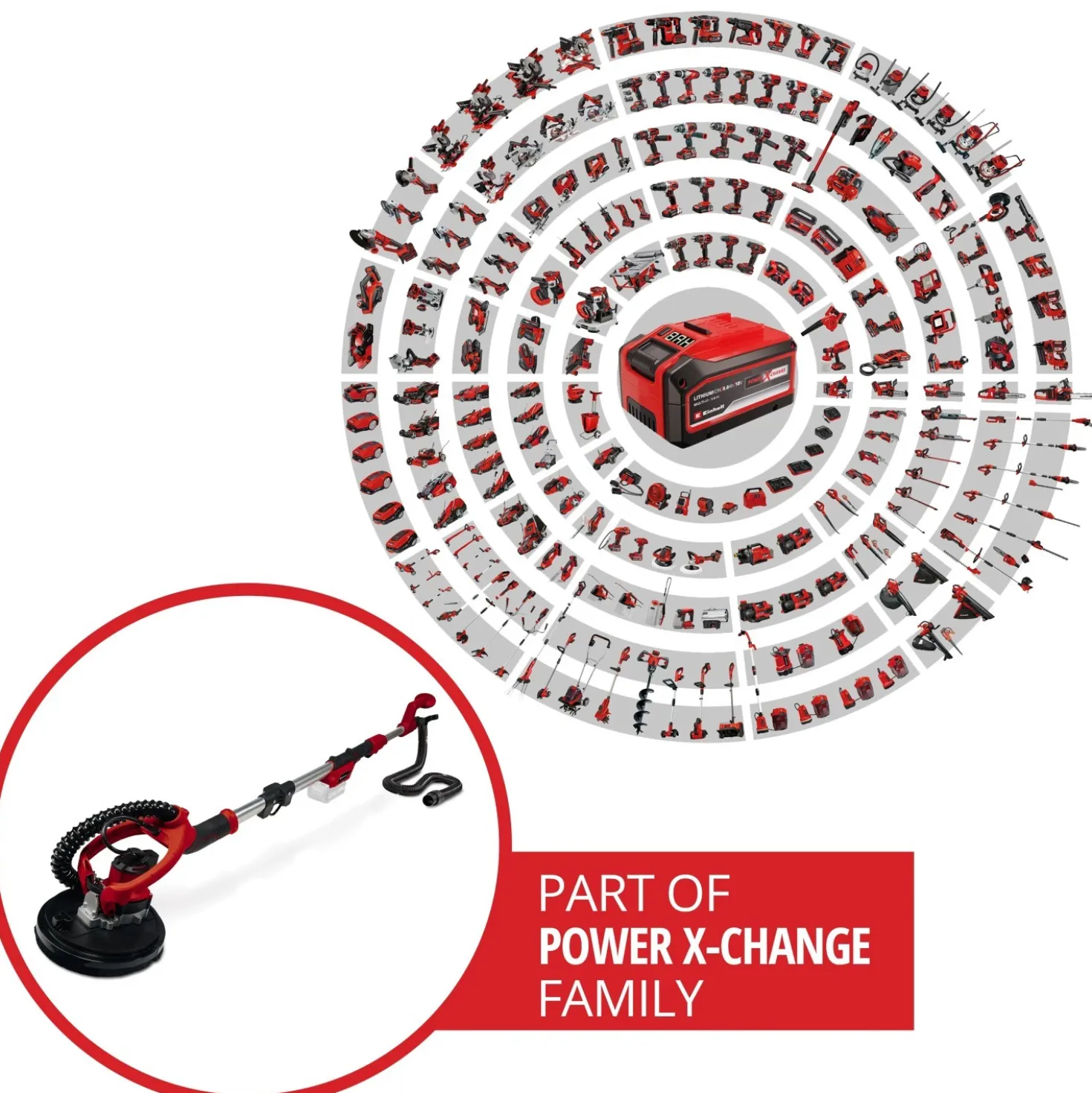 Levigatrice Einhell Power X-Change TP-DW 18/225 Li 18 V - Solo