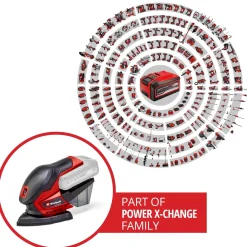 Levigatrice multifunzione Einhell Power X-Change TE-OS 18/150 Li-Solo 18 V
