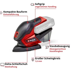 Levigatrice multifunzione Einhell Power X-Change TE-OS 18/150 Li-Solo 18 V
