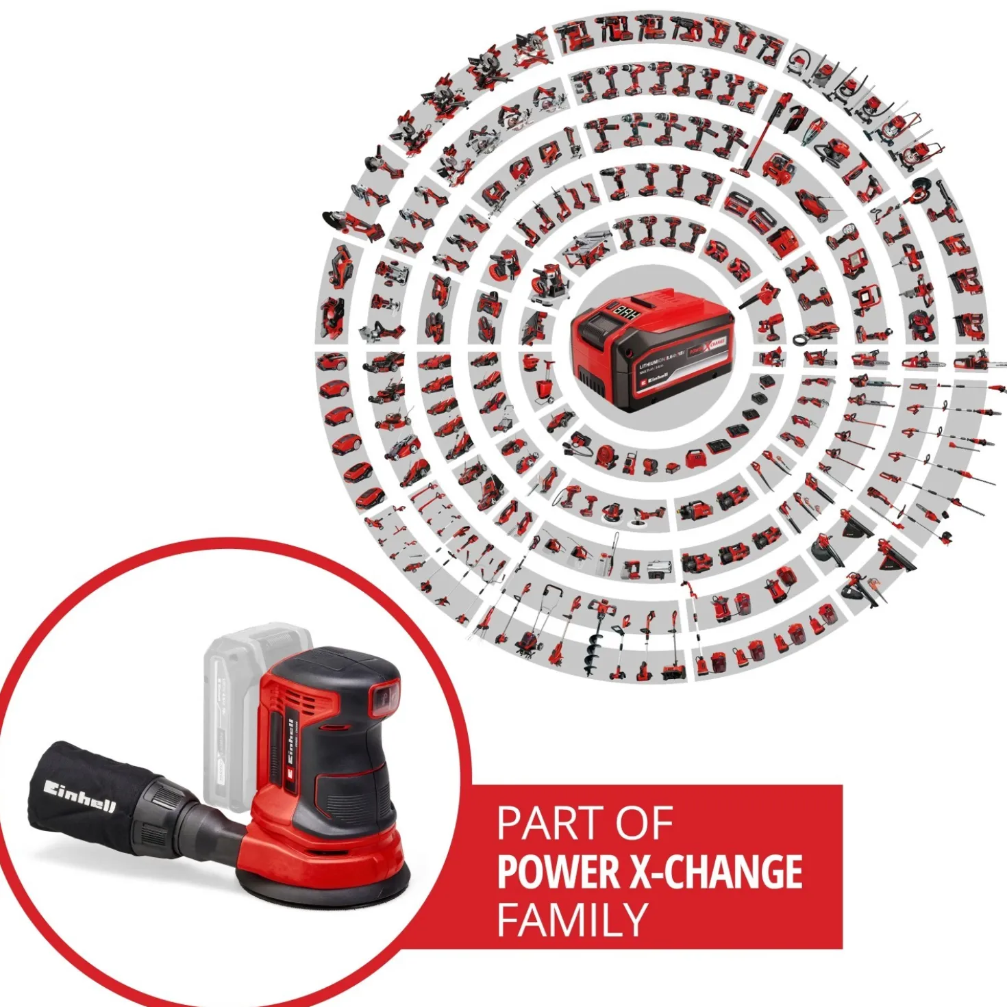 Levigatrice rotorbitale Einhell Power X-Change TE-RS 18 Li Solo