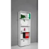 Liberia 5 vani in truciolare 200x69x35 cm bianco