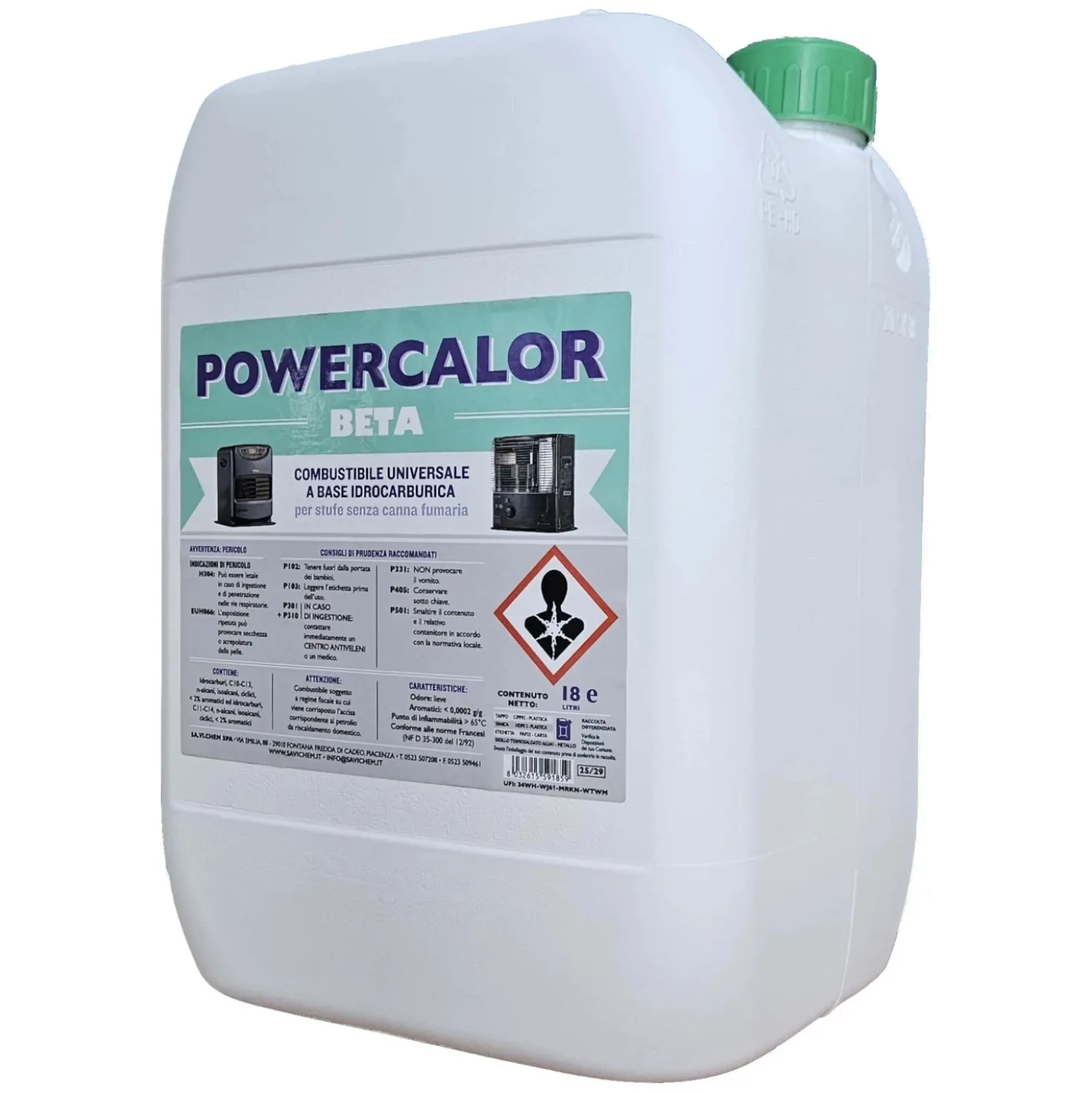 Liquido combustibile a base idrocarburica per stufe senza canna fumaria