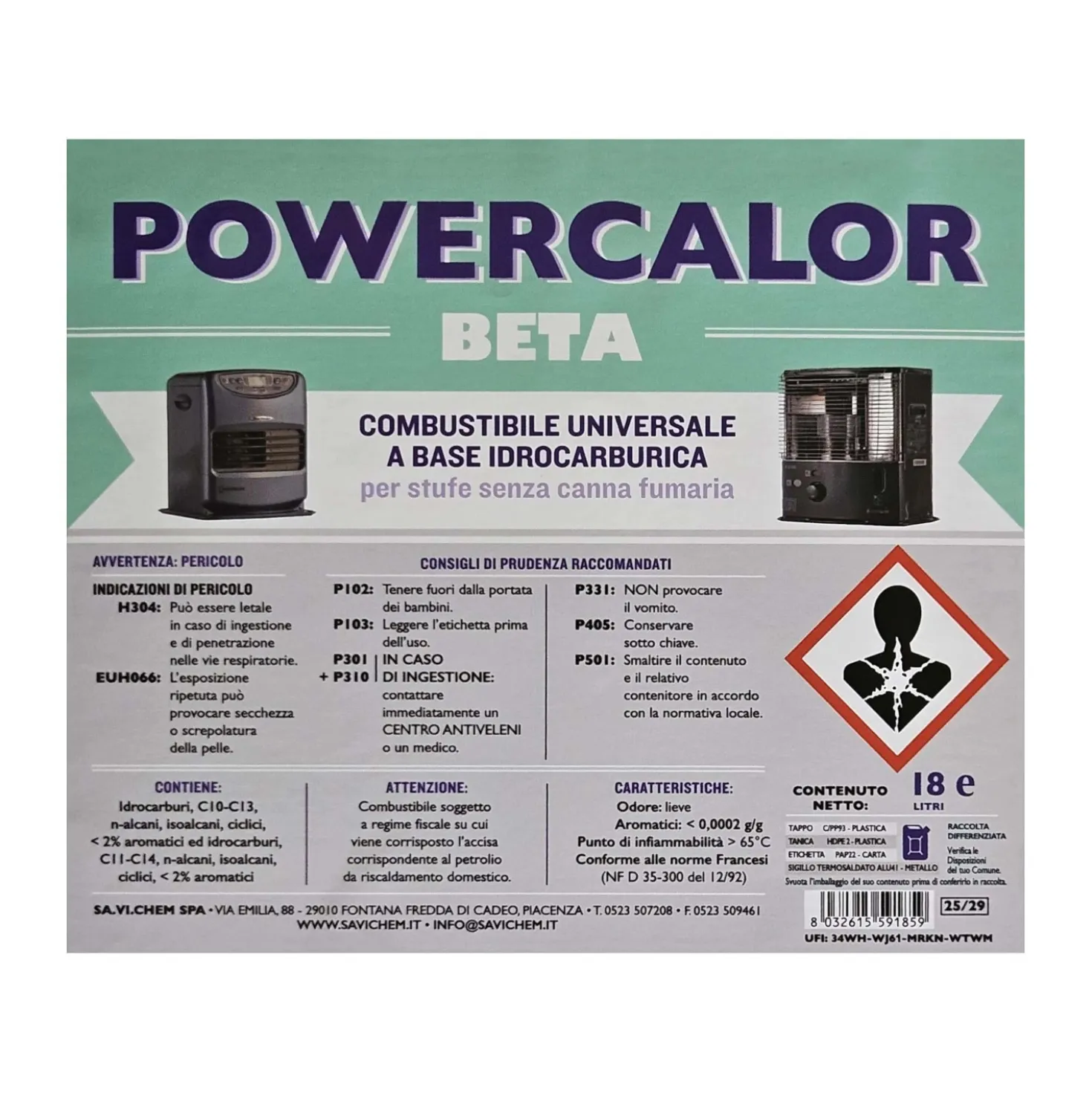 Liquido combustibile a base idrocarburica per stufe senza canna fumaria