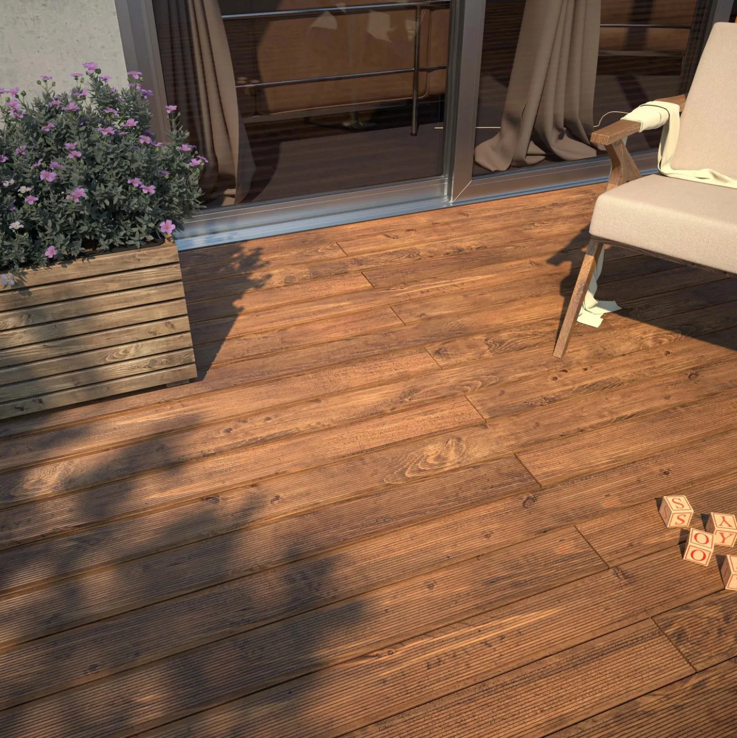 Listone in legno Pedro marrone Sp 2,7x240x12 cm