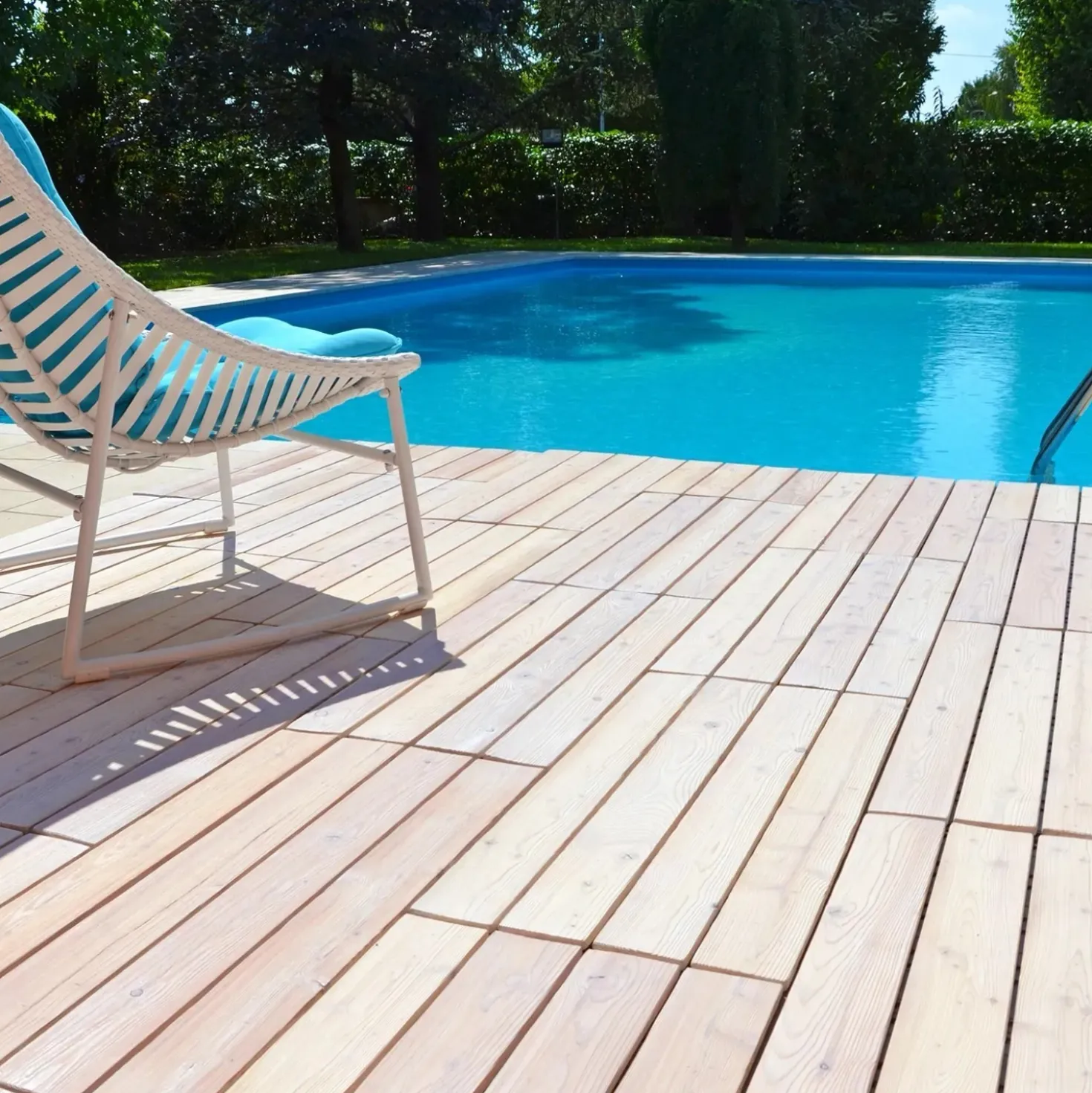 Listone Woodstile in legno termotrattato 40x120 cm bianco artico