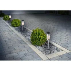 Luci solari da giardino a picchetto 2 pz