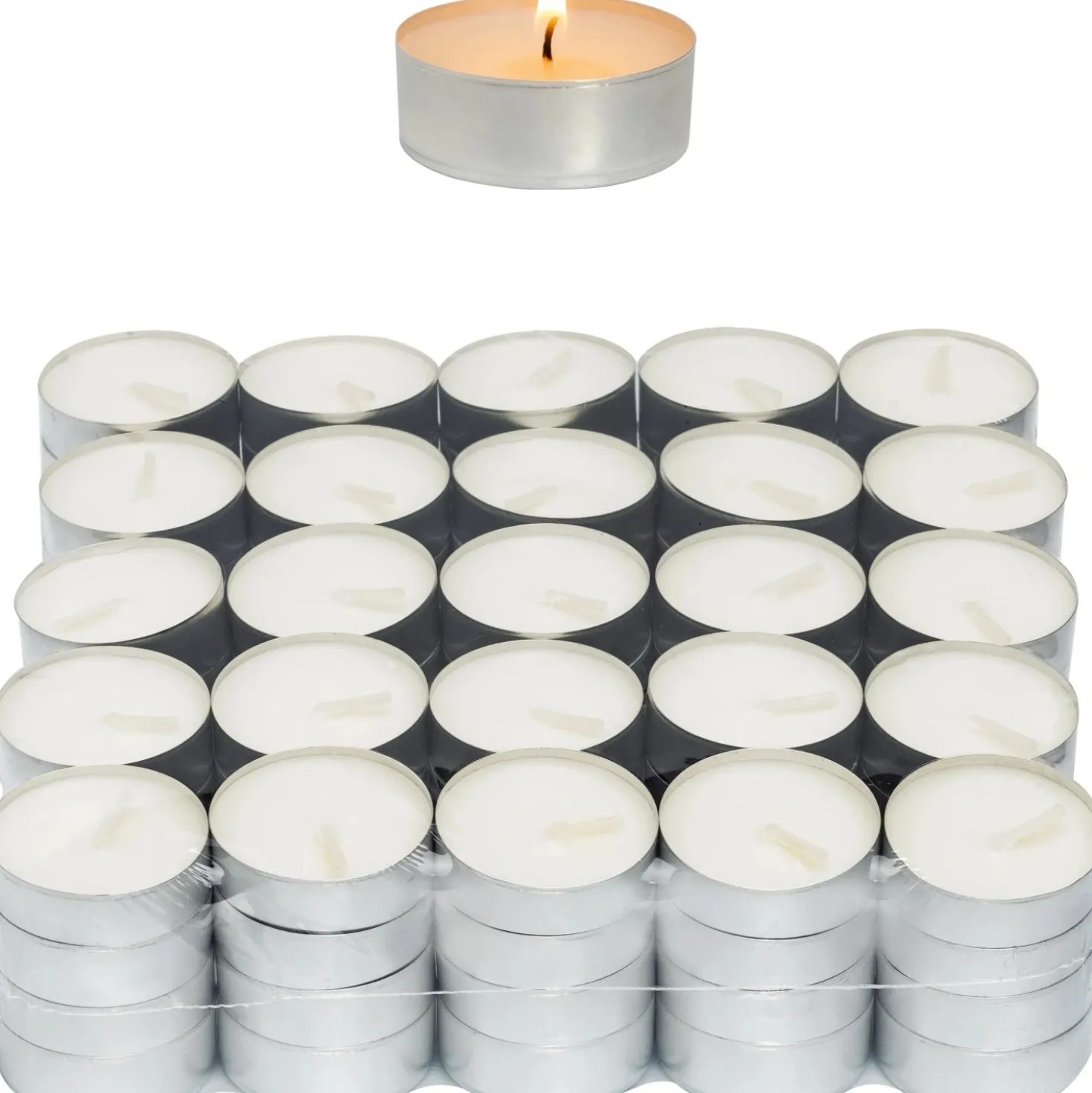 Lumino rotondo bianco Ø 3,9 set 100 pz