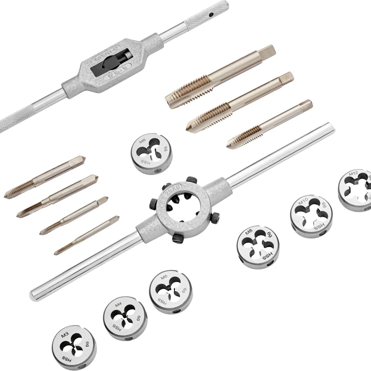 LUX-TOOLS set filettatura acciaio Comfort M3 - M12