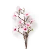 Magnolia finta 7 fiori in plastica e poliestere H89 cm rosa