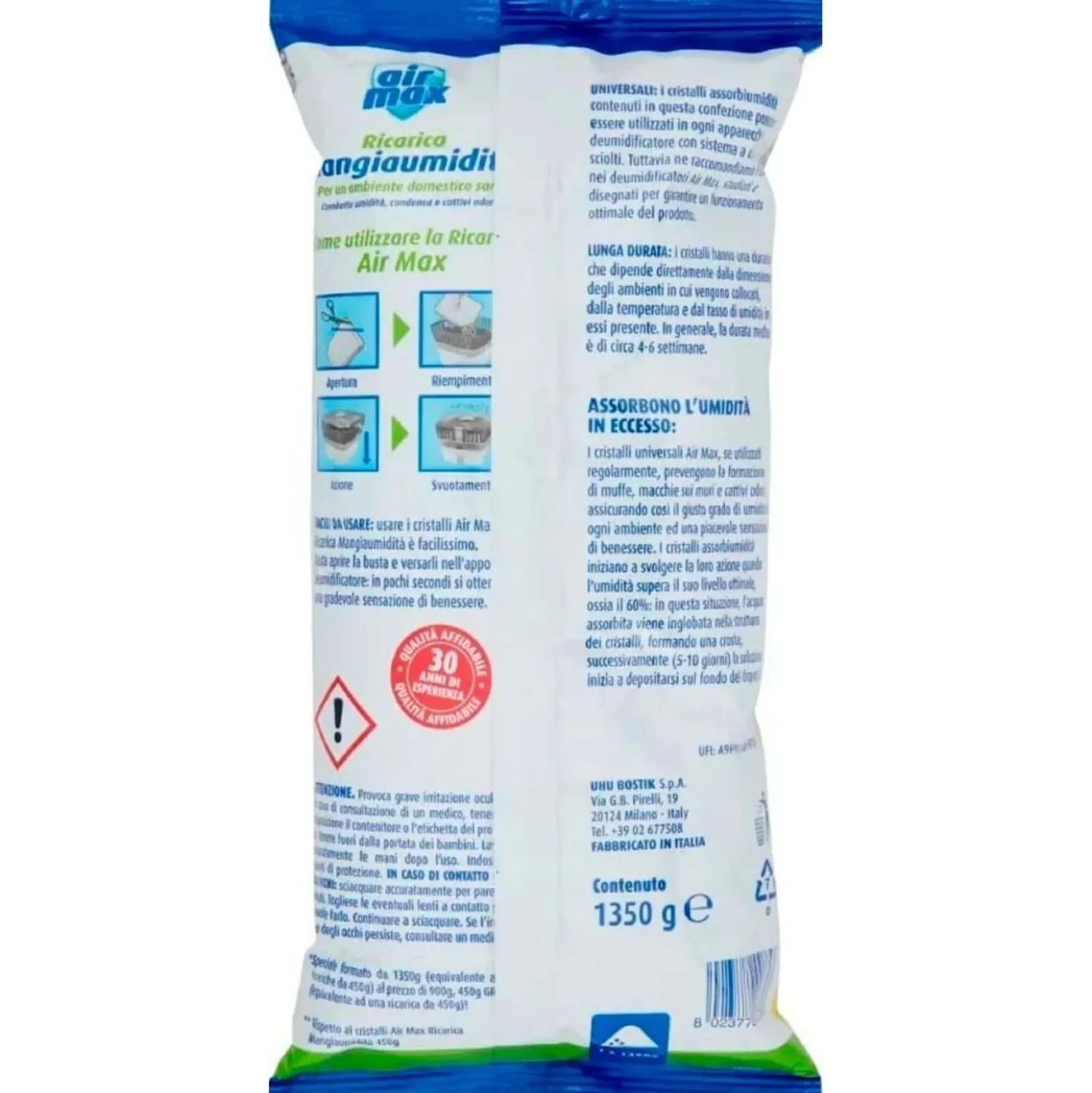 Mangiaumidità Air Max 2 ricariche Lavanda + 1 gratis 1350 gr