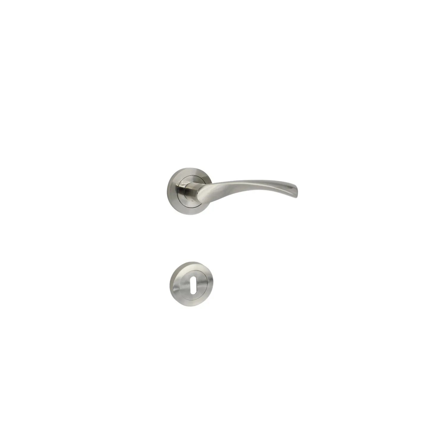 Maniglia in alluminio Vittoria nichel satinato 52 mm
