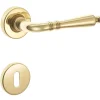 Maniglia modello dieci con rosette ottone lucido