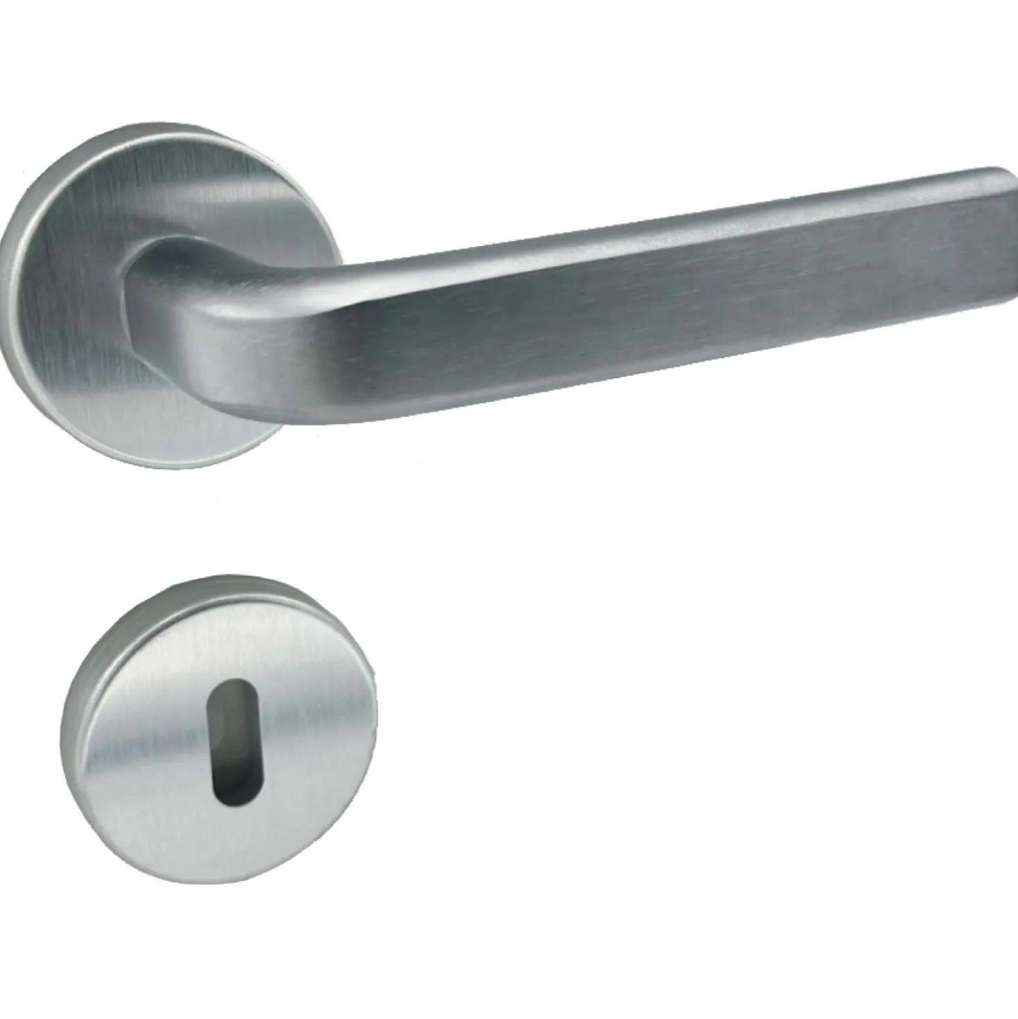 Maniglia per porta Torcia in alluminio con rosette cromo 13 cm