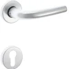 Maniglia Uno alluminio con rosette e bocchette Yale argento