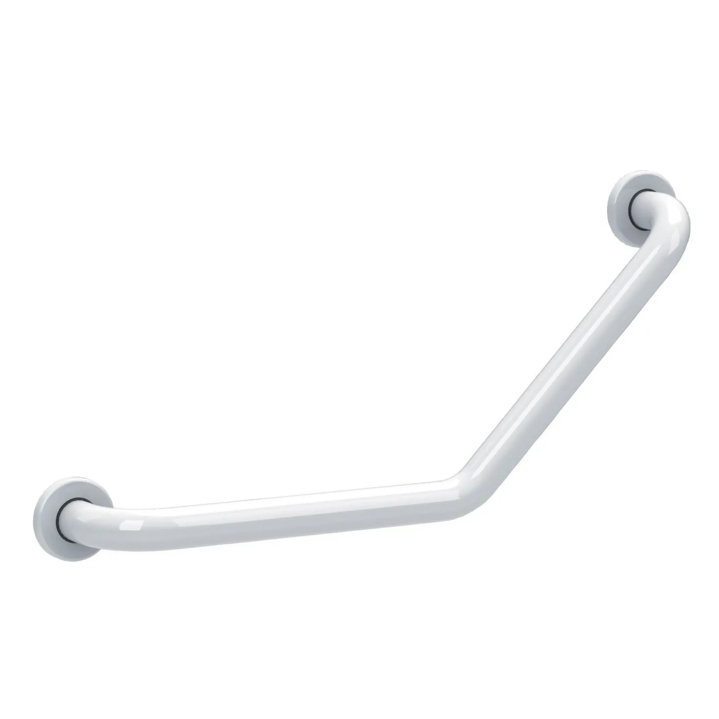 Maniglione a 45° in acciaio laccato 30x30 cm bianco