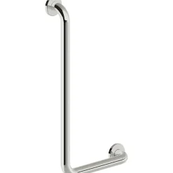 Maniglione bagno angolare sinistro Idrostile kit montaggio 371x671 mm acciaio