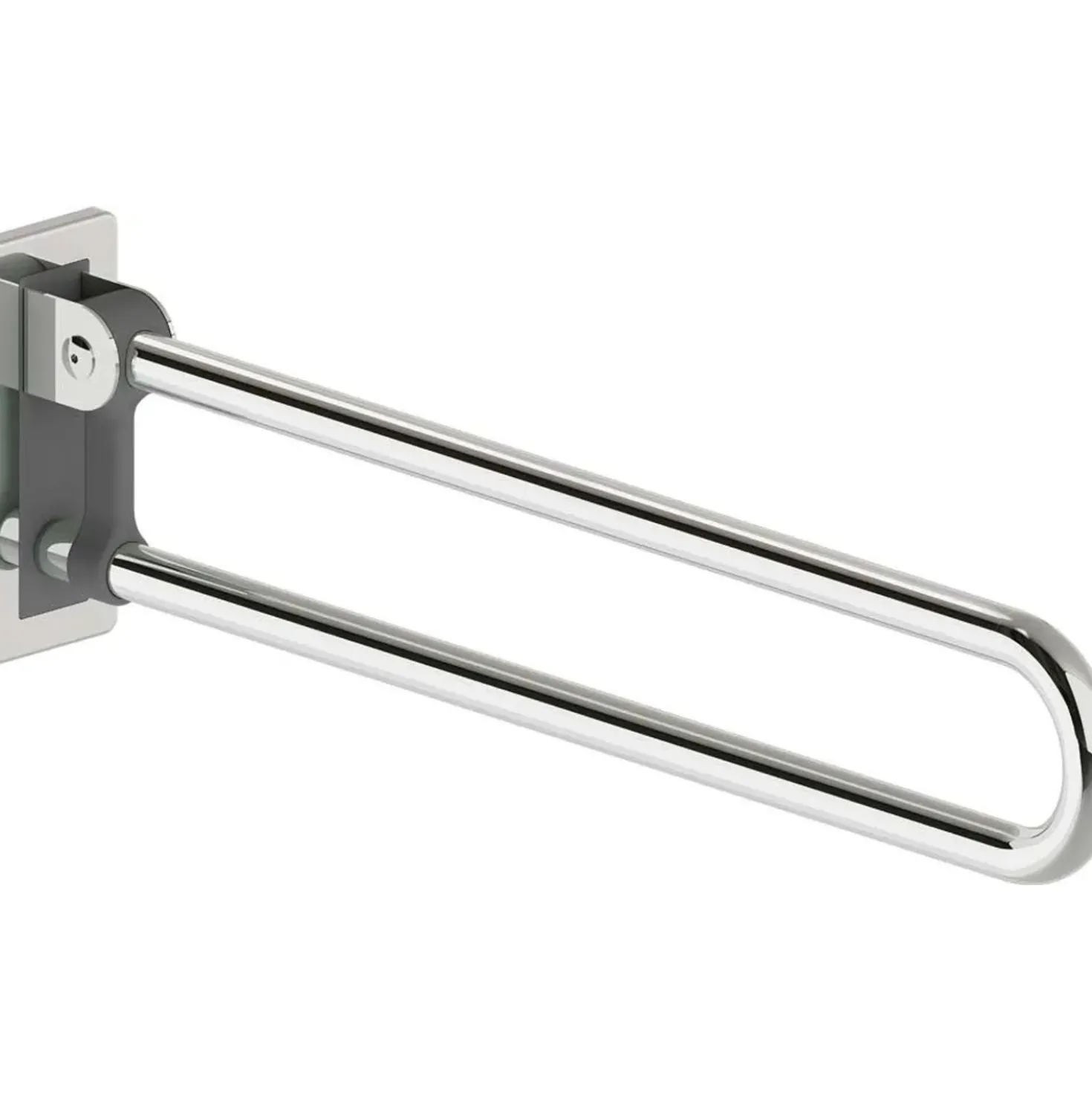 Maniglione bagno pieghevole Idrostile kit montaggio 85 cm acciaio lucido