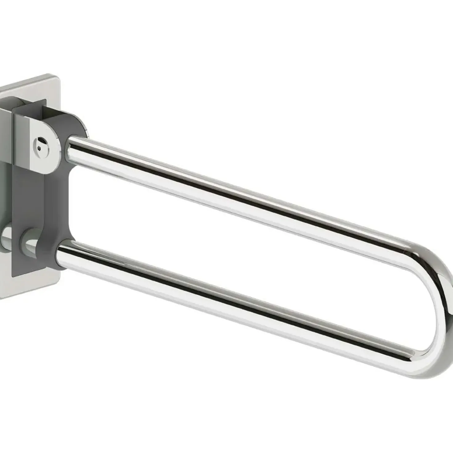 Maniglione bagno pieghevole Idrostile kit montaggio 70 cm acciaio lucido