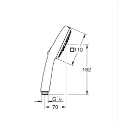 Manopola doccia a 3 getti Grohe Vitalio Comfort 110
