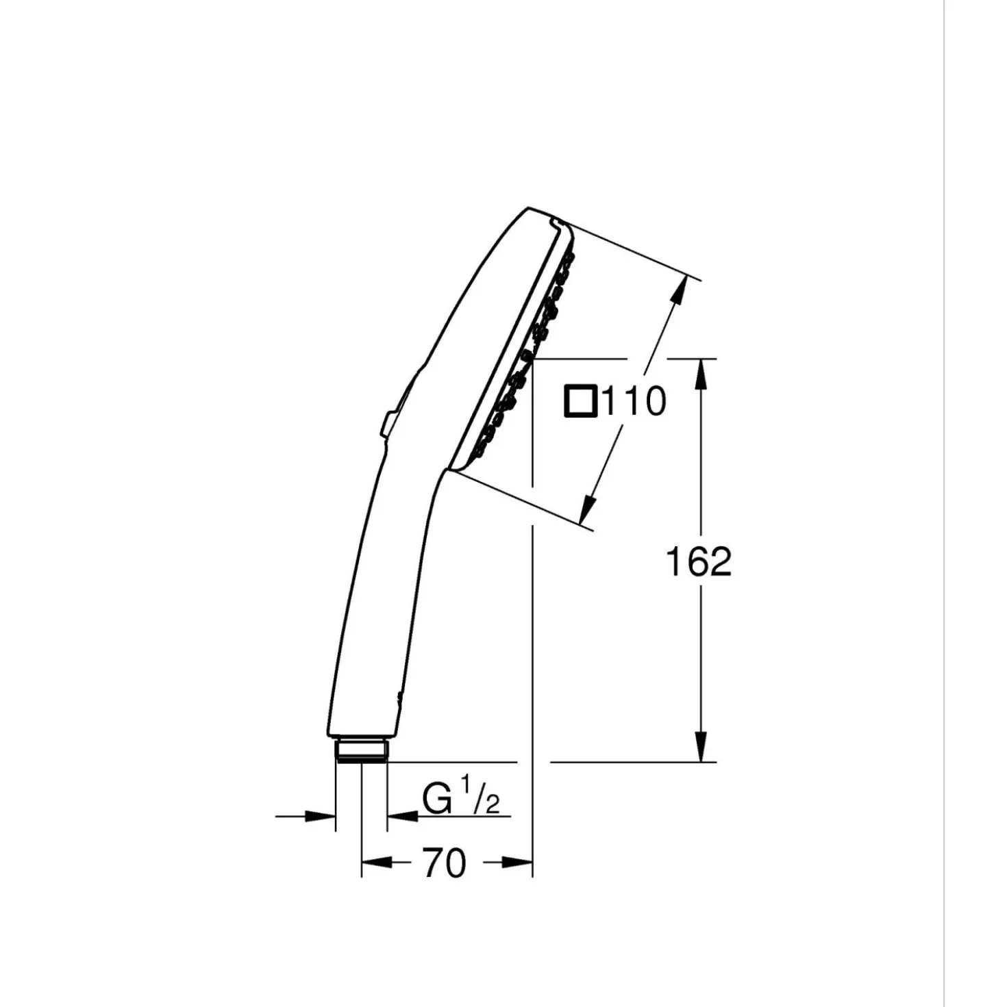 Manopola doccia a 3 getti Grohe Vitalio Comfort 110