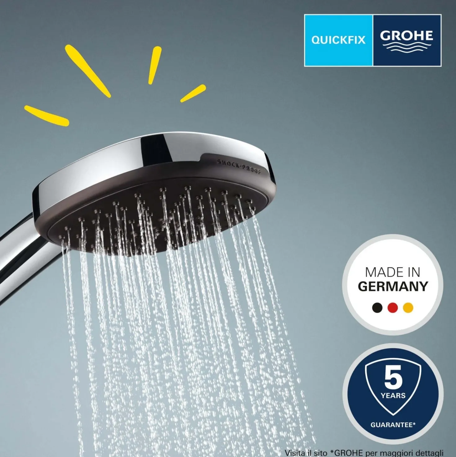 Manopola doccia a 3 getti Grohe Vitalio Comfort 110