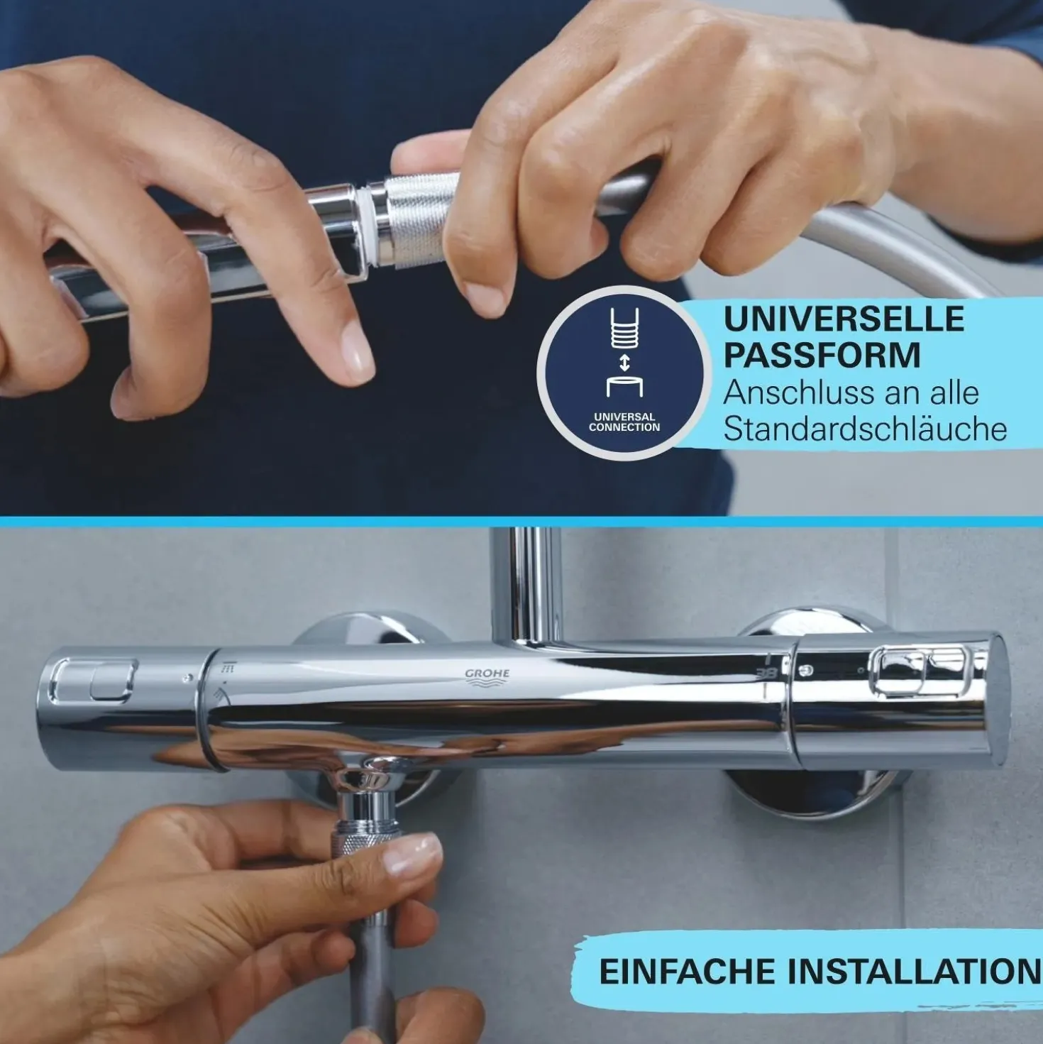 Manopola doccia a 3 getti Grohe Vitalio Comfort 110