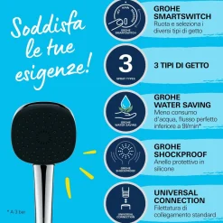 Manopola doccia a 3 getti Grohe Vitalio Comfort 110
