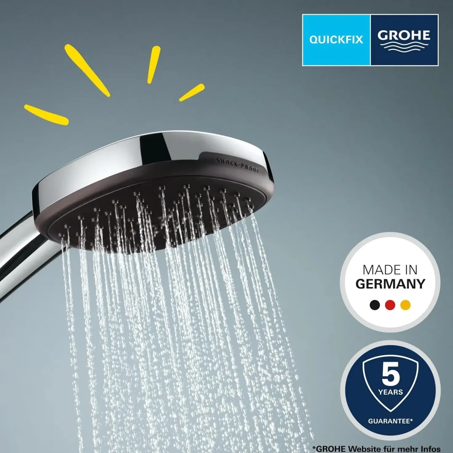 Manopola doccia a 3 getti Grohe Vitalio Comfort 110