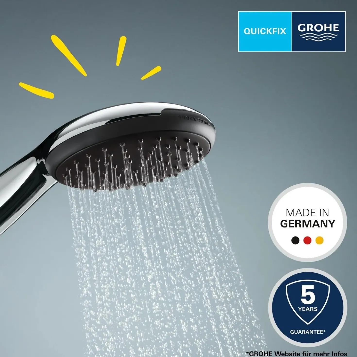 Manopola doccia a 3 getti Grohe Vitalio Start 110