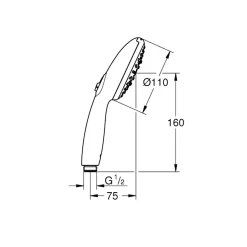 Manopola doccia a 3 getti Grohe Vitalio Start 110