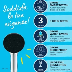Manopola doccia a 3 getti Grohe Vitalio Start 110