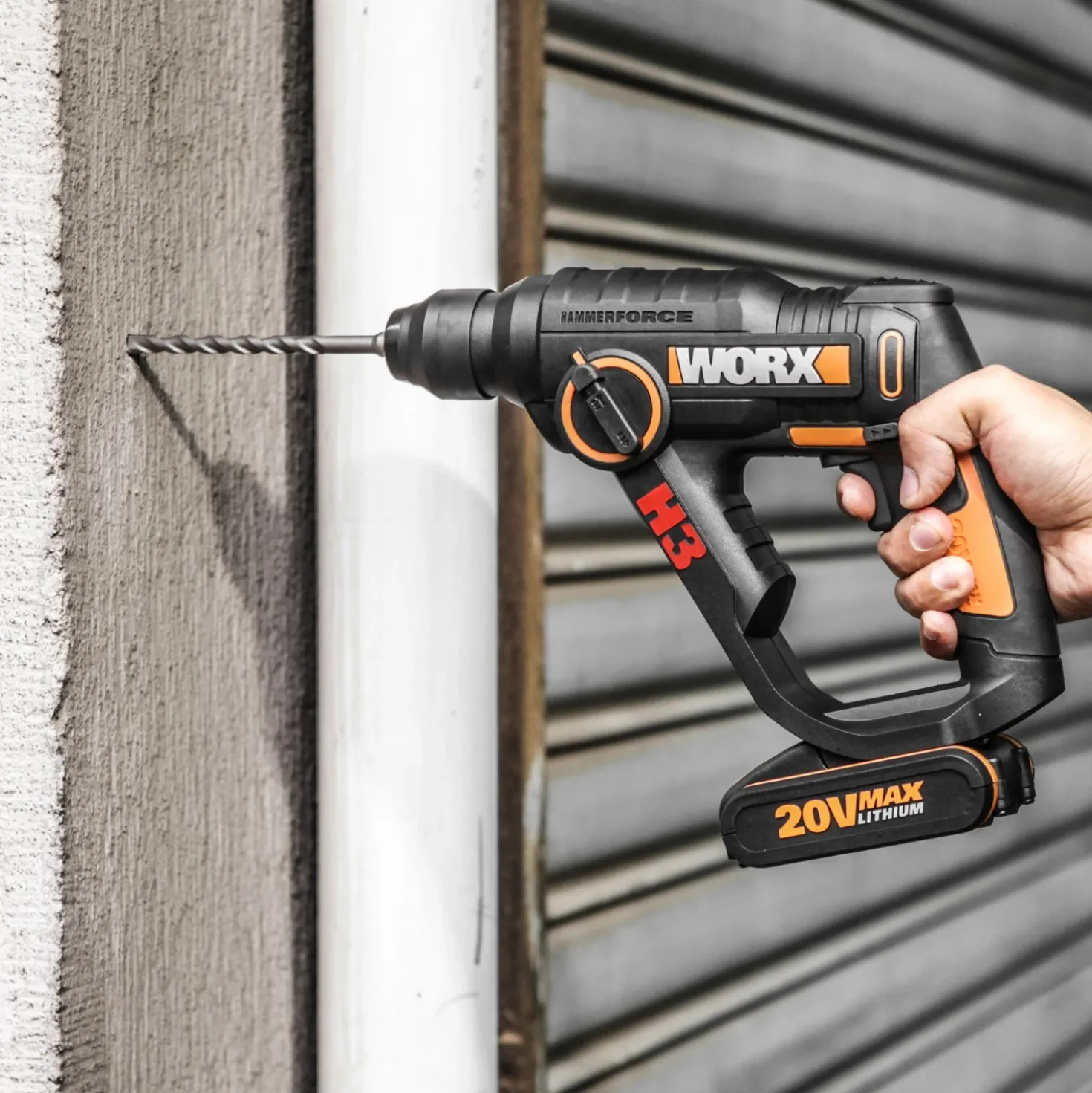 Martello tassellatore abatteria Worx WX390.9 20 V- solo corpo macchina