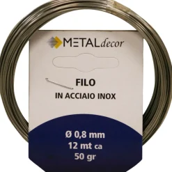 Matassina filo in acciaio inox Ø 0,8 mm x 12 mt 50 gr.