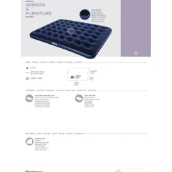 Materasso gonfiabile Pavillo Blue Horizon Bestway floccato matrim. 203x152x22cm