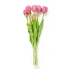 Mazzo tulipani finti in gomma 39 cm fucsia 7pz