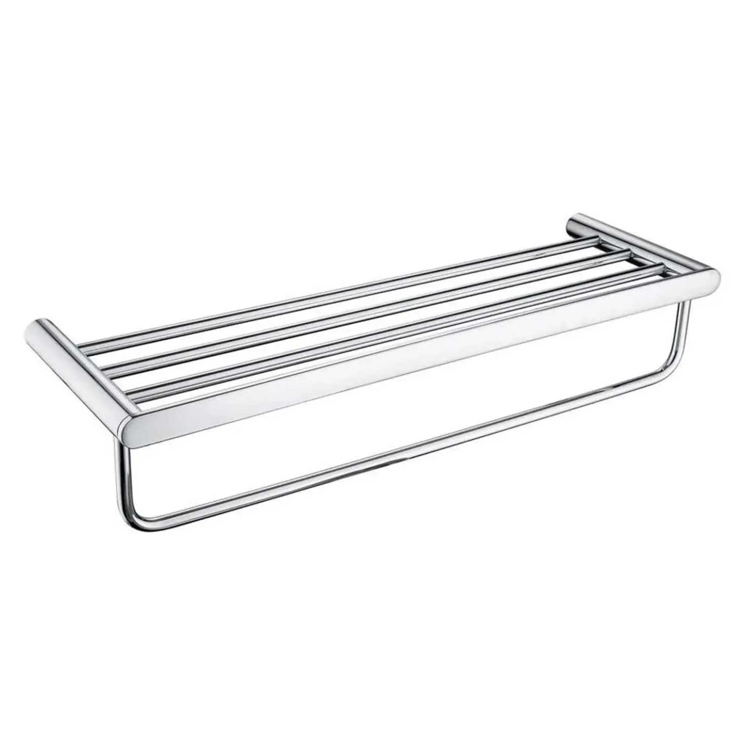 Mensola bagno a coste Idrostile 628x121 mm cromo
