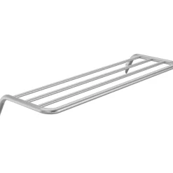 Mensola bagno a coste Idrostile 616x89 mm acciaio spazzolato