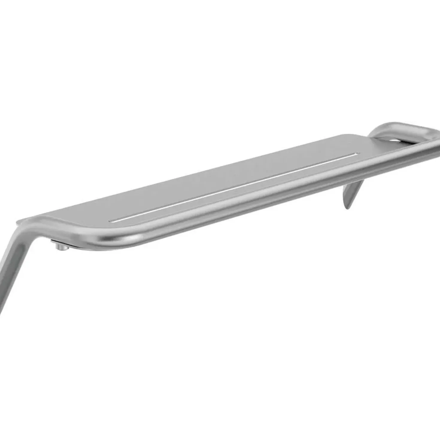 Mensola bagno a parete Idrostile 436x89 mm acciaio spazzolato