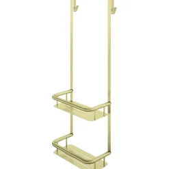 Mensola doccia Idrostile con ganci 276x762 mm oro spazzolato