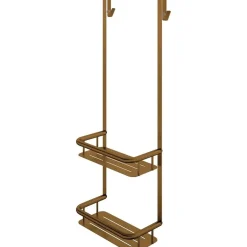 Mensola doccia Idrostile con ganci 276x762 mm bronzo spazzolato