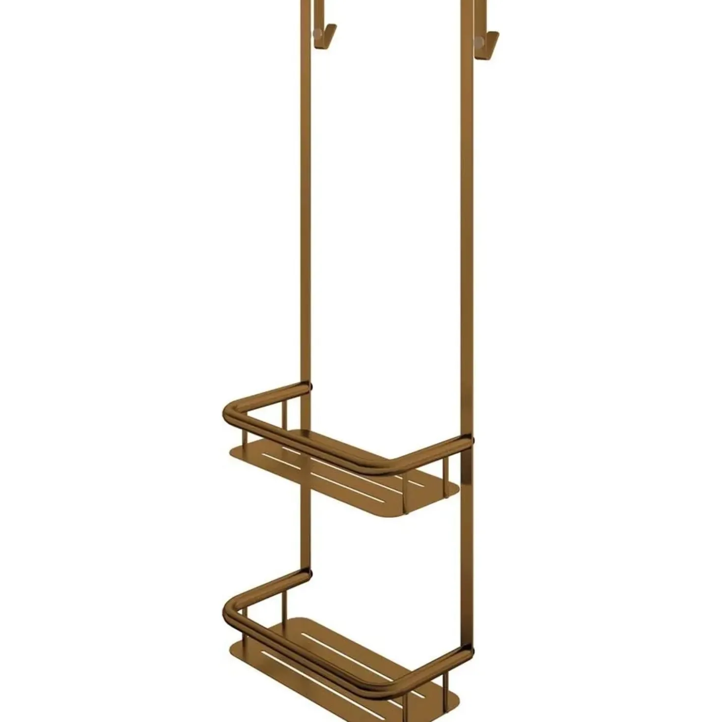 Mensola doccia Idrostile con ganci 276x762 mm bronzo spazzolato