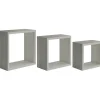Mensola in legno Incubo 35x35x15,5 cm rovere grigio