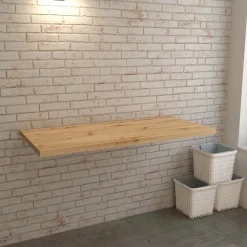Mensola in legno per lavabo in appoggio 139x63x3,9 cm