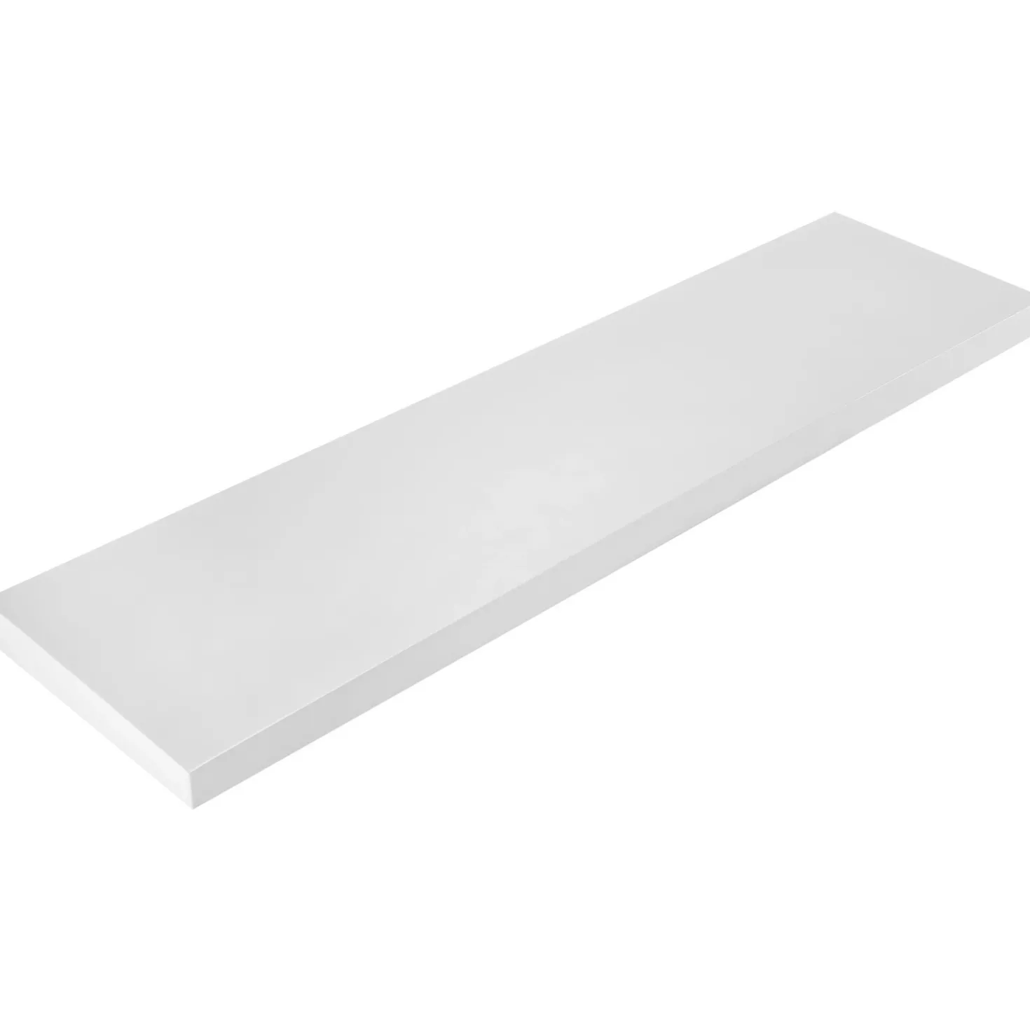 Mensola in legno tamburata Minerva 600x250x38 mm bianco