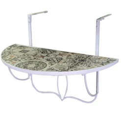 Mensola mosaico Frigole in metallo 74x38/61 cm H 57 cm