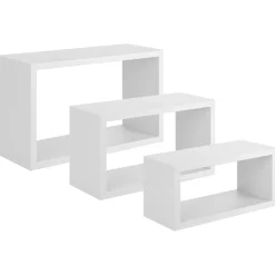 Mensole in legno tre misure bianco