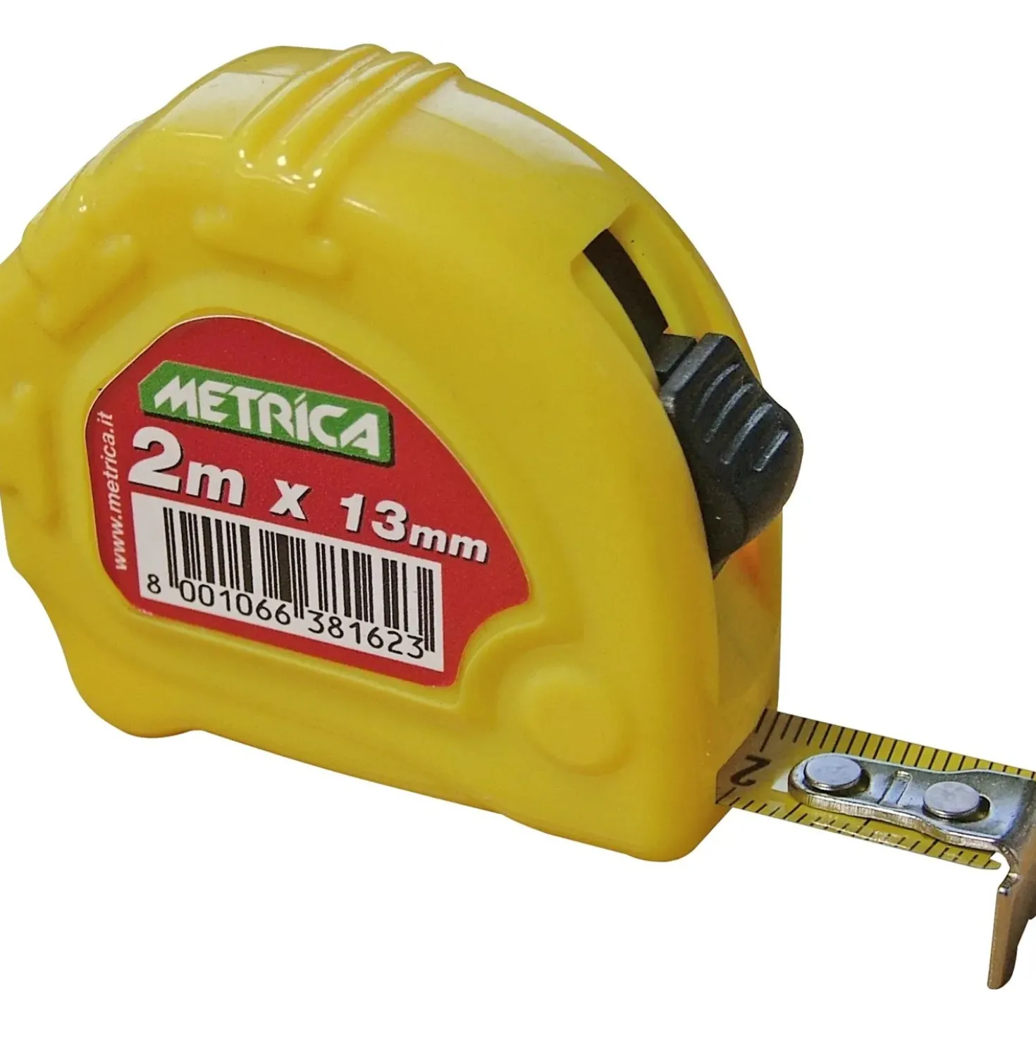 Metrica flessometro giallo 13 mm x 2 m
