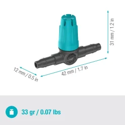 Microzampillo in linea Gardena regolabile per tubi da 4,6 mm Micro-Drip-System